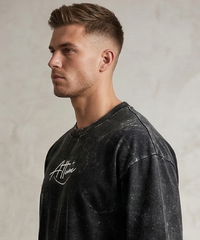 Attune's Plain Unisex Acid Washed Oversized Tee