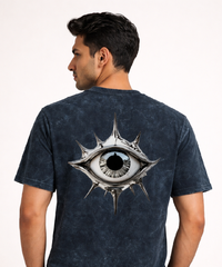Eye Design - Unisex Acid Washed Oversized Tee