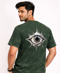 Eye Design - Unisex Acid Washed Oversized Tee