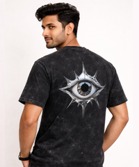Eye Design - Unisex Acid Washed Oversized Tee