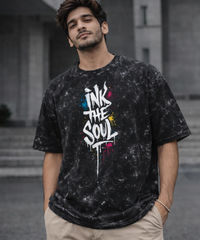 Ink The Soul  Acid Washed Oversized Tee