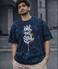 Ink The Soul  Acid Washed Oversized Tee