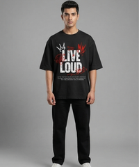 Live Loud Oversized Essential Tee - Built for Statement Comfort