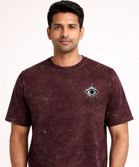 Eye Design - Unisex Acid Washed Oversized Tee