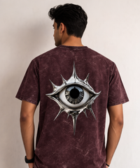 Eye Design - Unisex Acid Washed Oversized Tee
