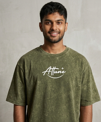 Attune's Plain Unisex Acid Washed Oversized Tee
