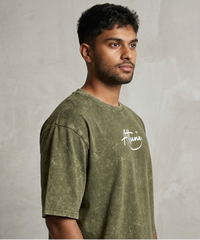 Attune's Plain Unisex Acid Washed Oversized Tee