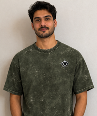 Eye Design - Unisex Acid Washed Oversized Tee