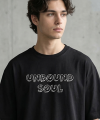 Unbound Soul Black Oversized T-Shirt