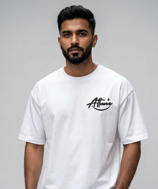 Attune's Unisex Oversized T-Shirt with Puff Print